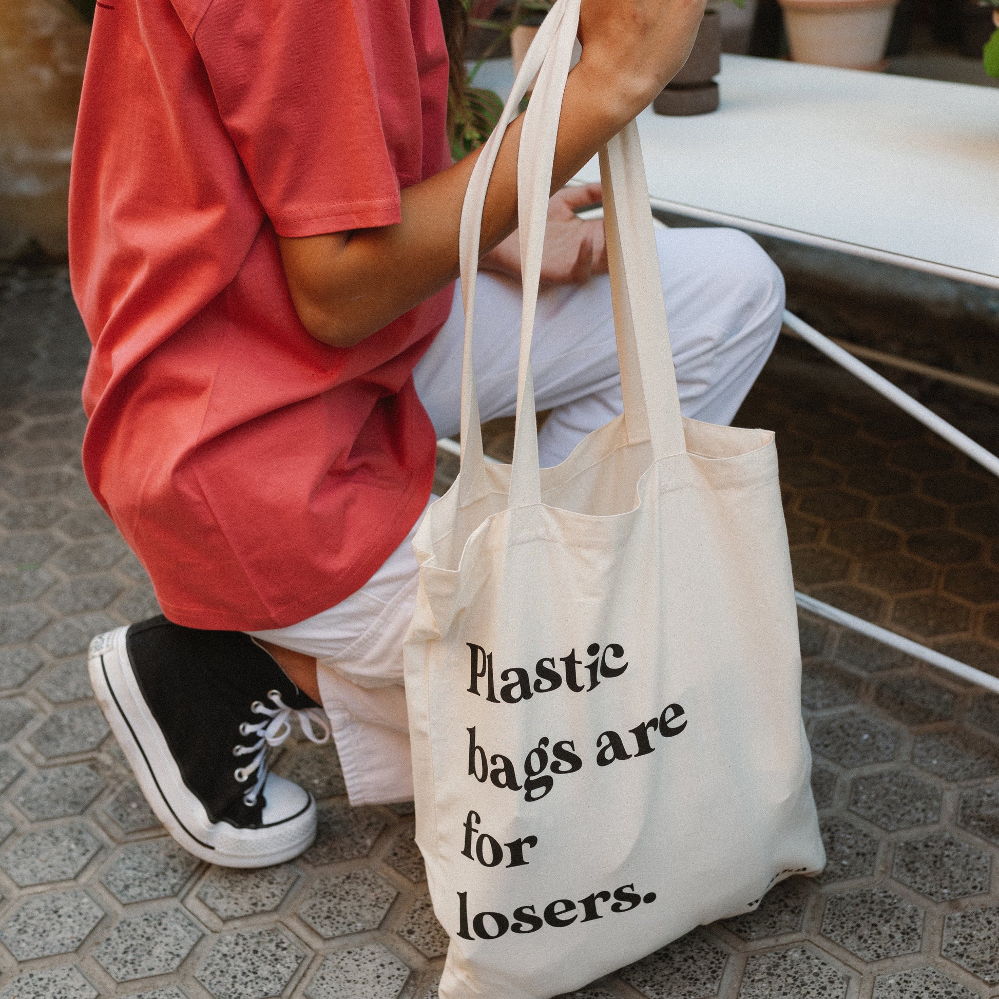 Hemp Shopping Bag - Plastic bags are for losers