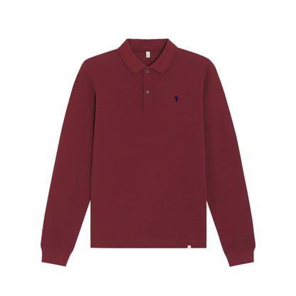 Long Sleeve Polo Cactus Burgundy