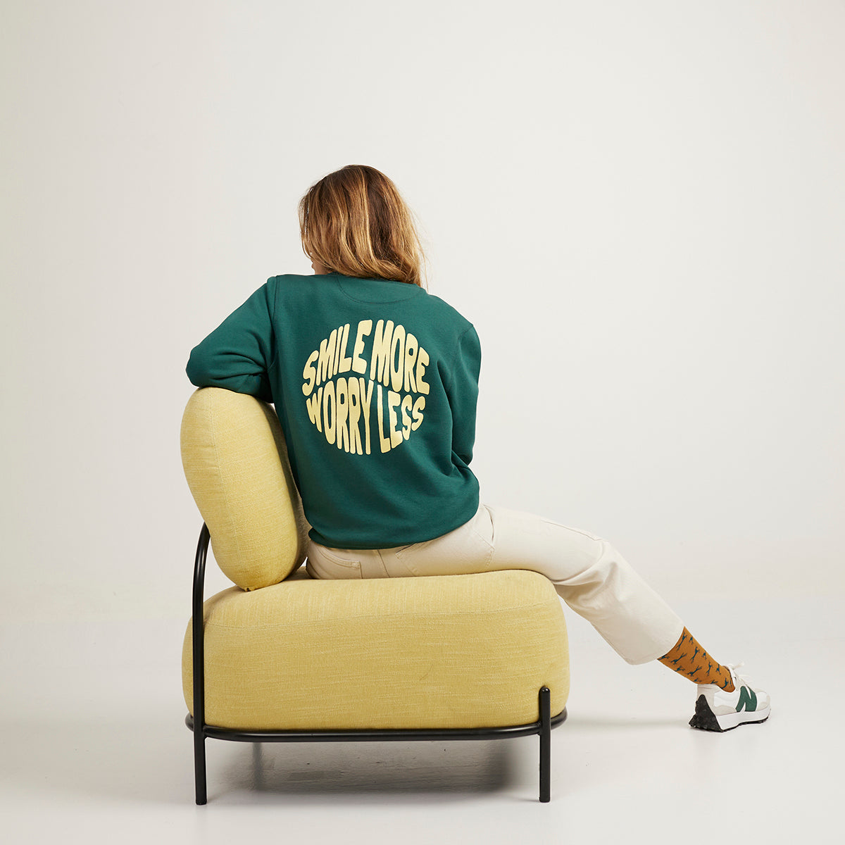 Smile More Worry Less Sweatshirt Lite