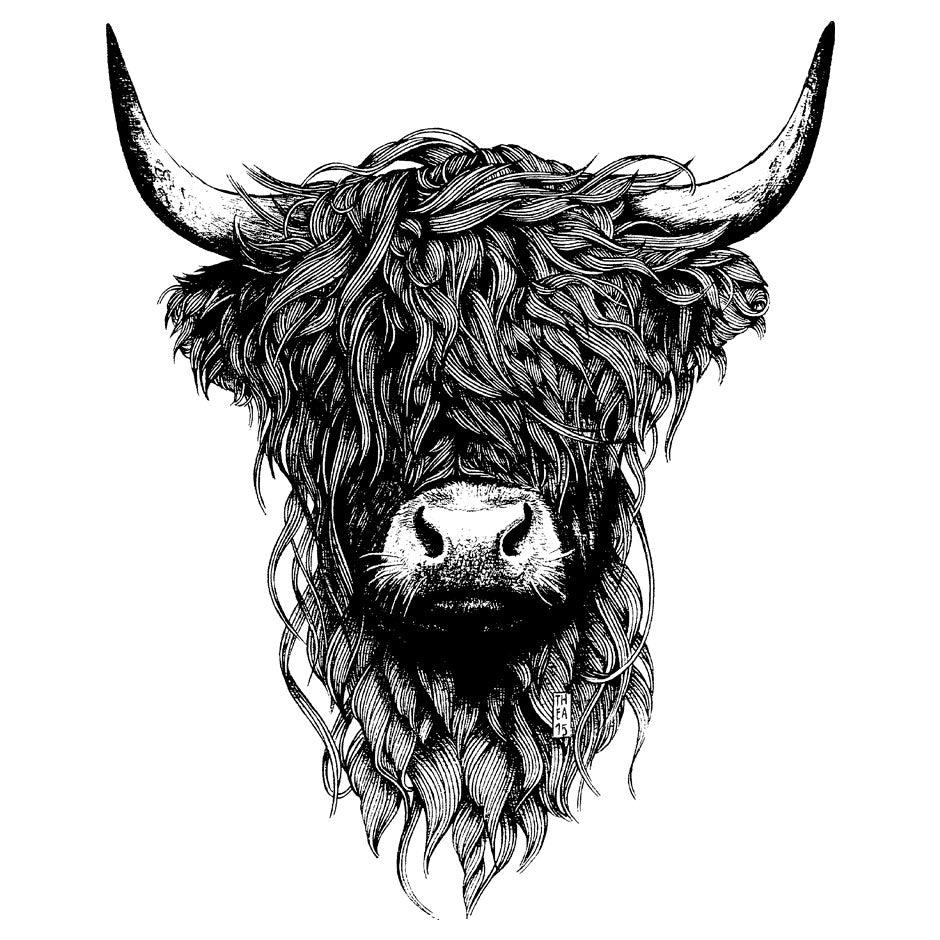Entry #10 by Omelas for Highland cow Tattoo design | Freelancer